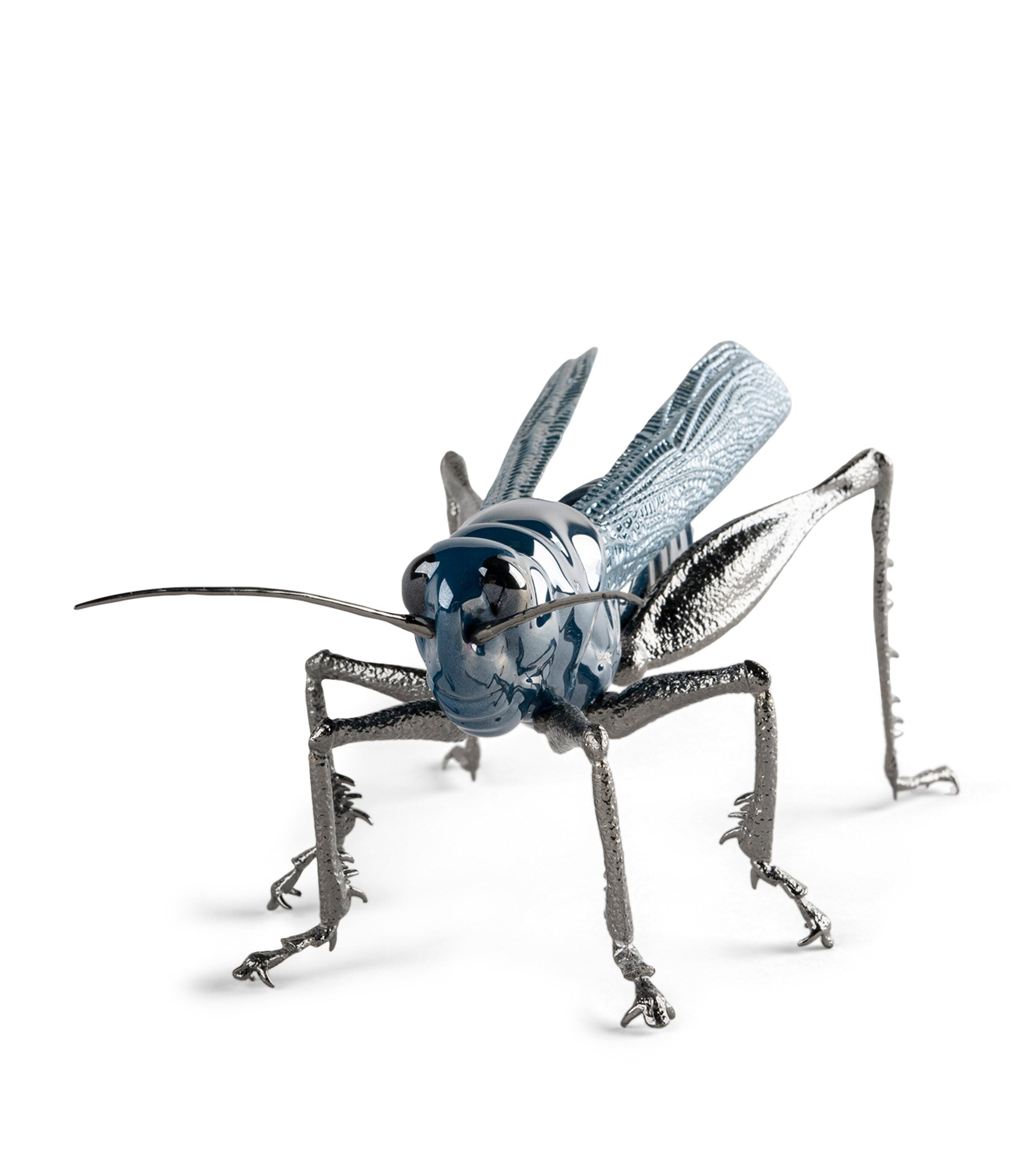Lladró porcelain grasshopper figurine H11cm, imported from the UK