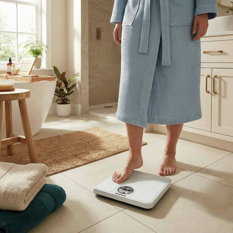 Salter bathroom scales magnifying mechanical white 25cm, imported from the UK