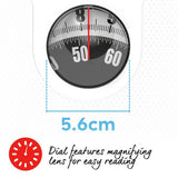 Salter bathroom scales magnifying mechanical white 25cm, imported from the UK
