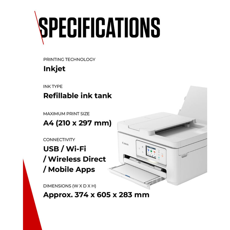 Canon PIXMA TS7750i wireless multifunction printer white, UK version