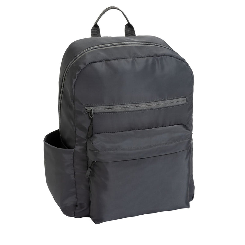Home grey backpack block colour with padded laptop compartment, imported from the UK