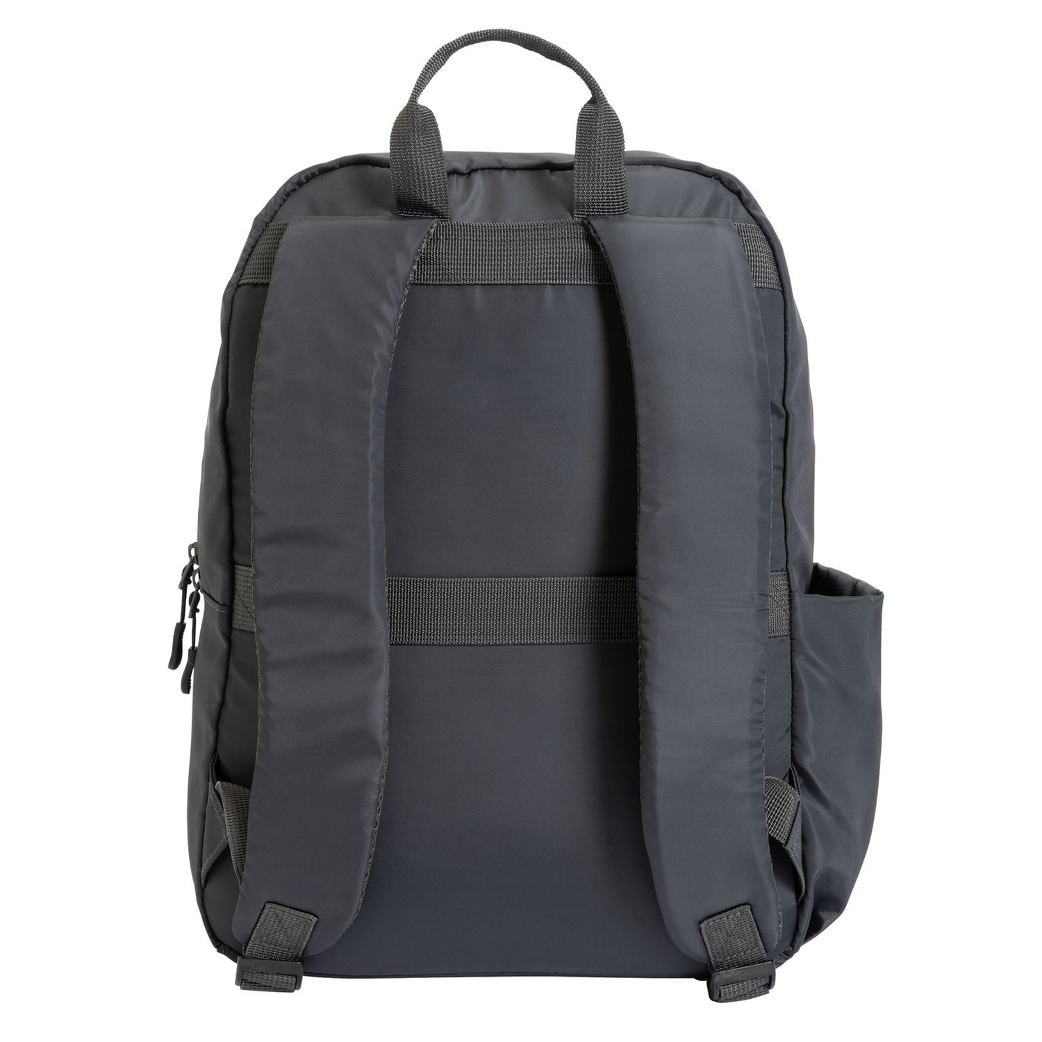 Home grey backpack block colour with padded laptop compartment, imported from the UK