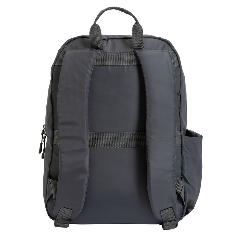 Home grey backpack block colour with padded laptop compartment, imported from the UK