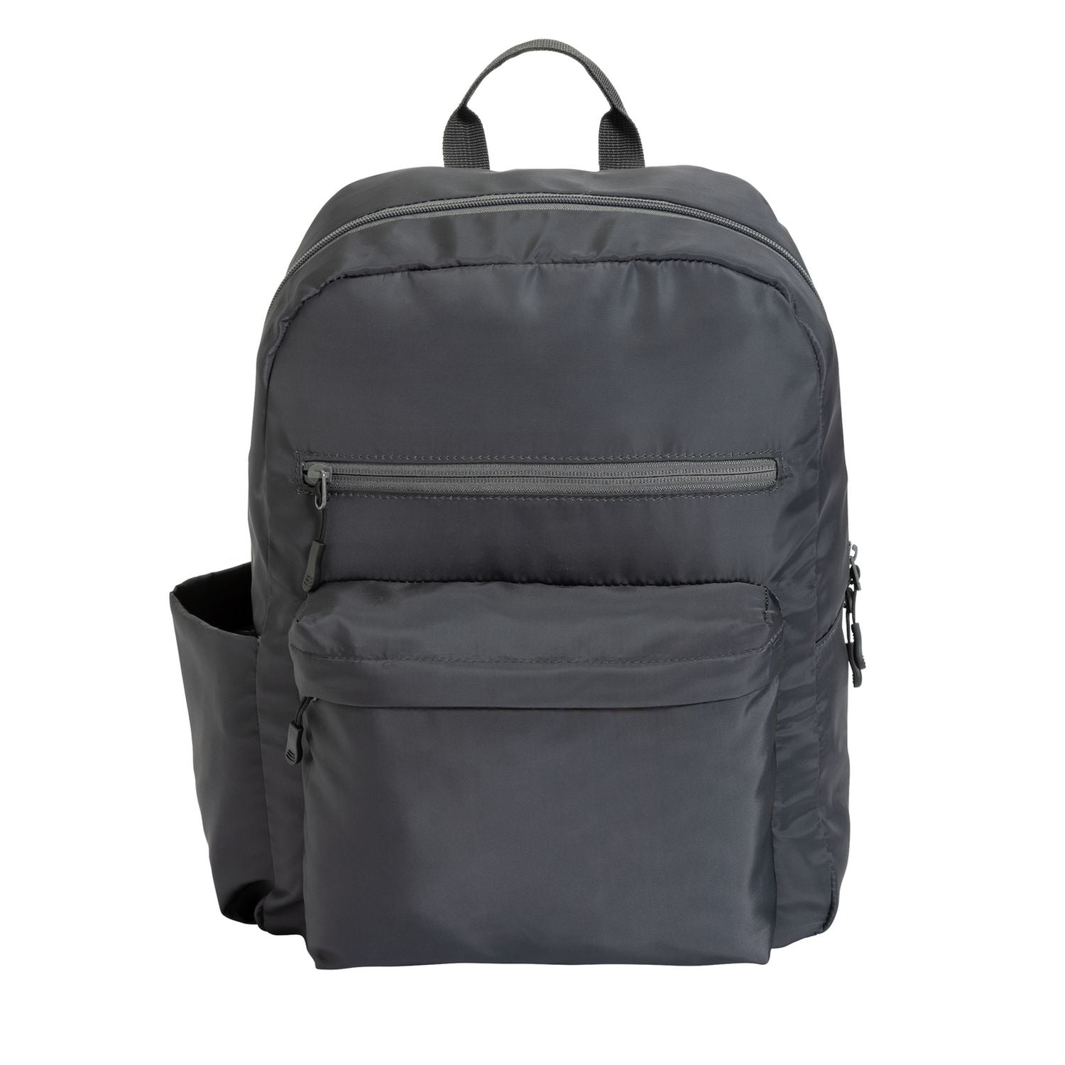 Home grey backpack block colour with padded laptop compartment, imported from the UK