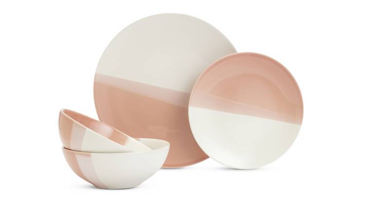 Habitat Dipped 12 Piece Stoneware Dinner Set - Multicoloured GOODS Argos