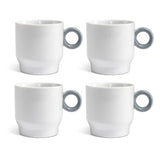 Sebastian Conran set of 4 grey coffee cups 230ml - British product