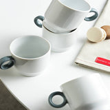 Sebastian Conran set of 4 grey coffee cups 230ml - British product