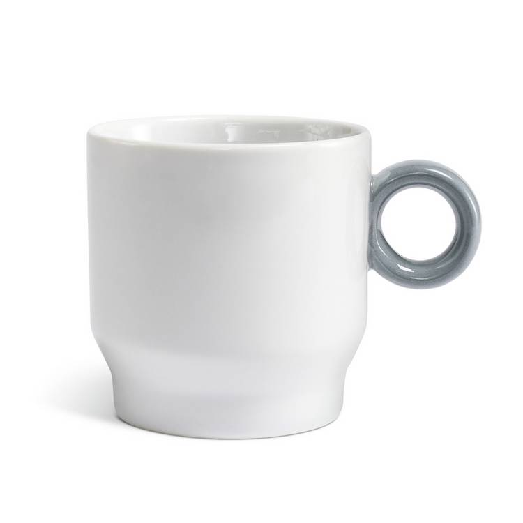 Sebastian Conran set of 4 grey coffee cups 230ml - British product