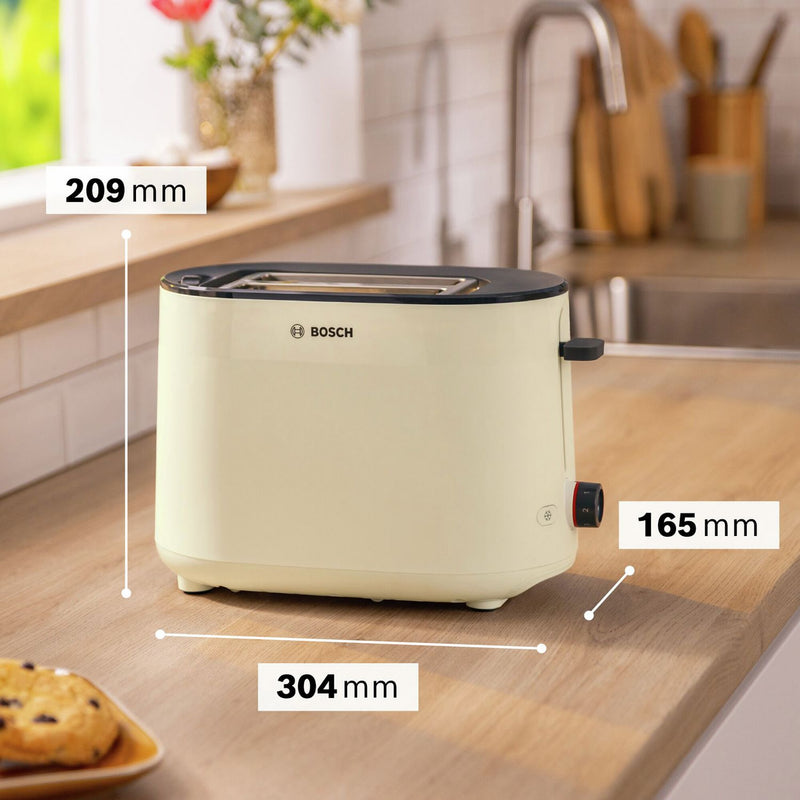 Bosch MyMoment Delight cream 2 slice toaster - British product