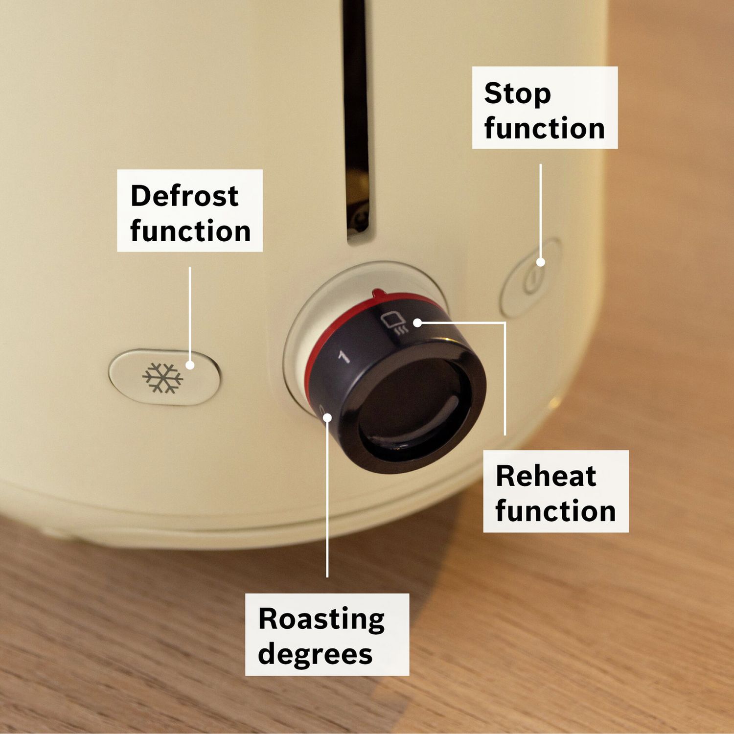 Bosch MyMoment Delight cream 2 slice toaster - British product