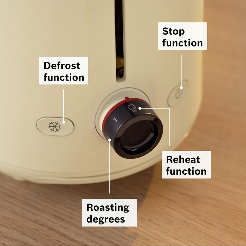 Bosch MyMoment Delight cream 2 slice toaster - British product