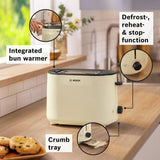 Bosch MyMoment Delight cream 2 slice toaster - British product