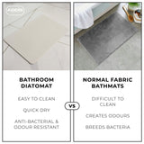 Addis diatomite quick dry bath mat white 60x39cm - British product