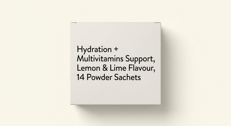 Holland & Barrett hydration supplement lemon lime flavour 14 sachets, UK version
