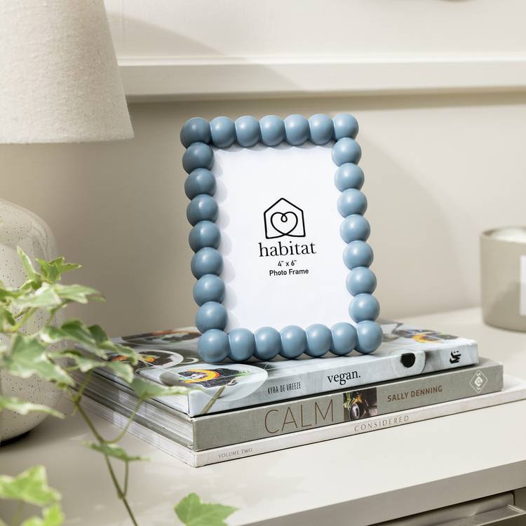 Habitat blue bobble picture frame 4x6 inches, imported from the UK