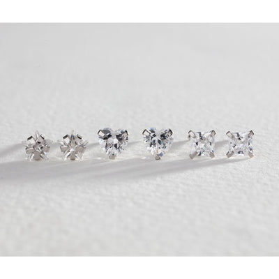 Argos Revere Sterling Silver Cubic Zirconia Stud Earrings Set of 3- Buy online at McGrocer