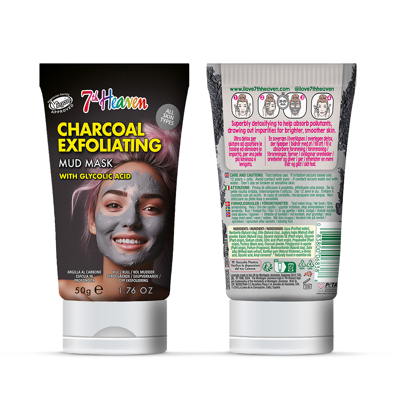 7th Heaven charcoal peel off mask 50ml, UK version