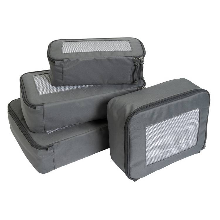 Packing cubes set of 4 in polyester mesh - (British brand)
