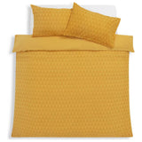 Habitat mustard waffle bedding set double, imported from the UK