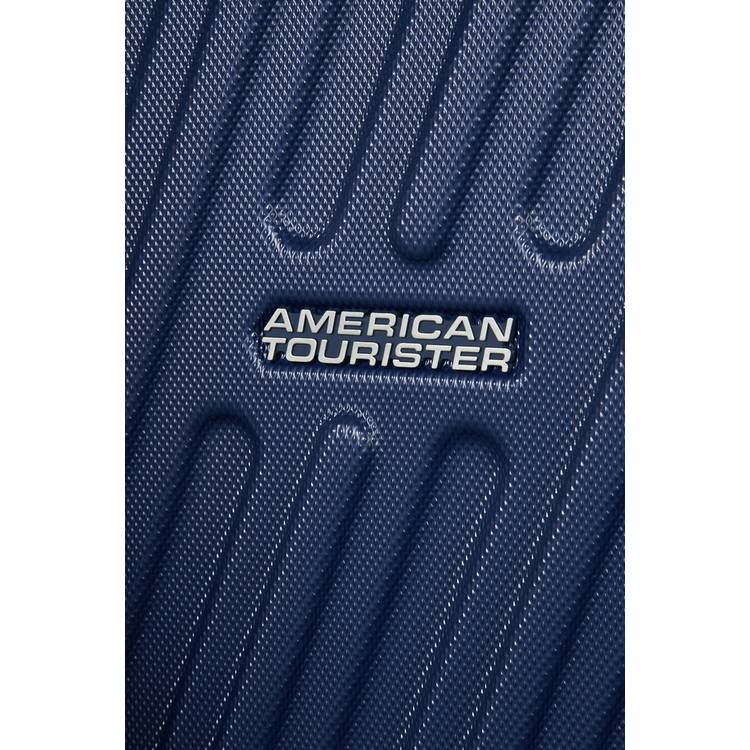 American Tourister Hypercube cabin suitcase navy hard ABS, UK version