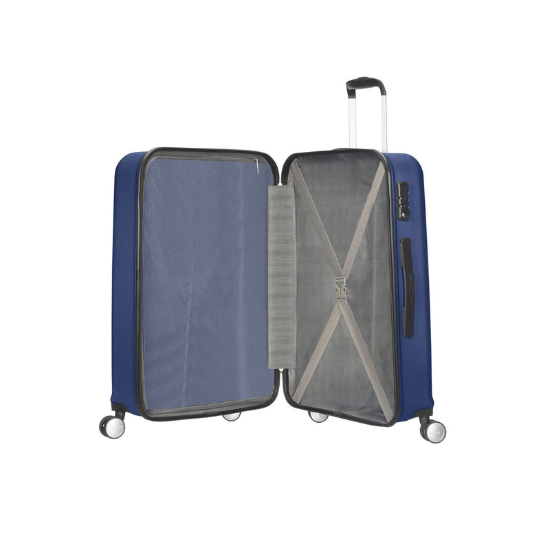American Tourister Hypercube cabin suitcase navy hard ABS, UK version