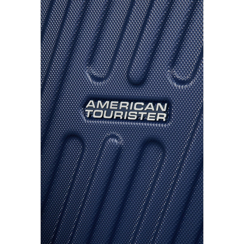 American Tourister Hypercube cabin suitcase navy hard ABS, UK version