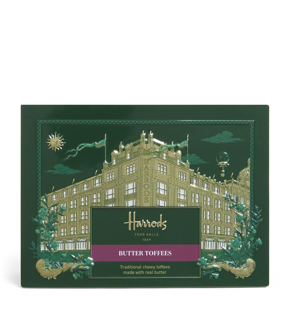 Harrods butter toffees building tin 200g - British product