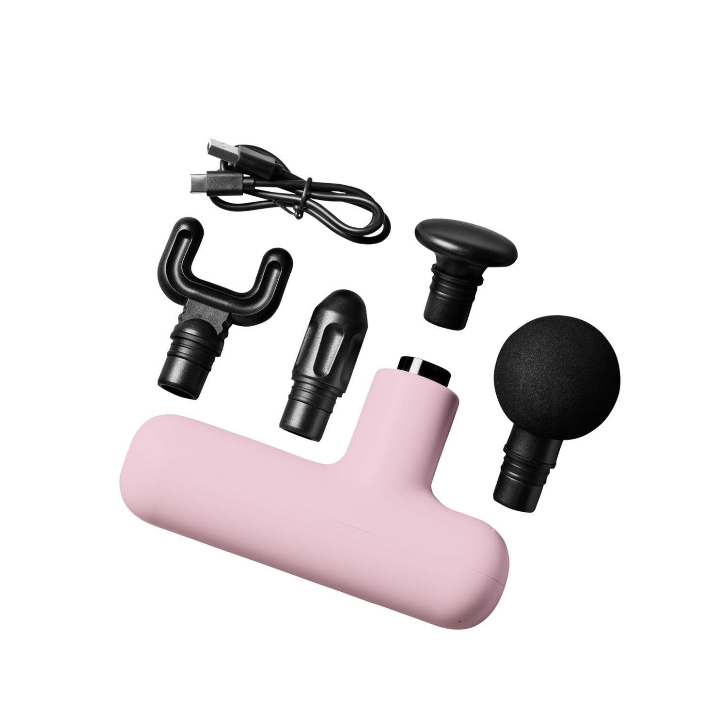 Lola Pink Massage Gun with 4 attachments and rechargeable battery, UK version