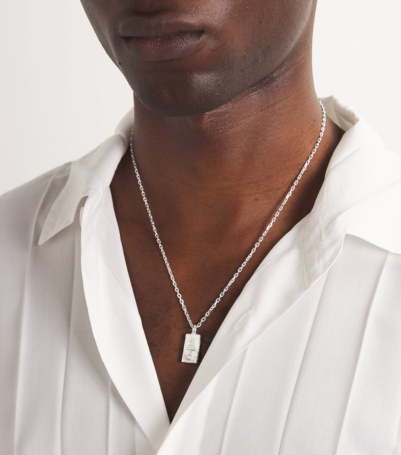 The Ouze sterling silver hallmark necklace, imported from the UK