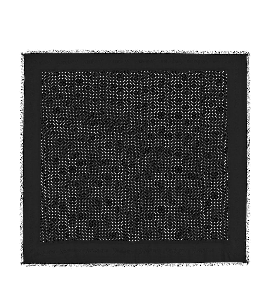 Saint Laurent polka dot scarf 135cm, UK version