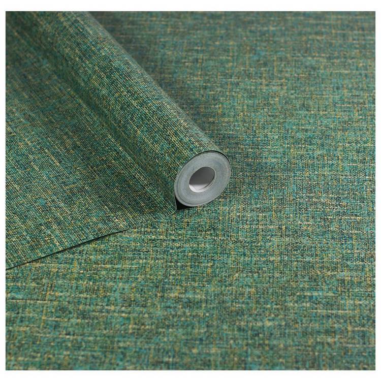 Esselle Home weave wallpaper emerald green gold (British brand)