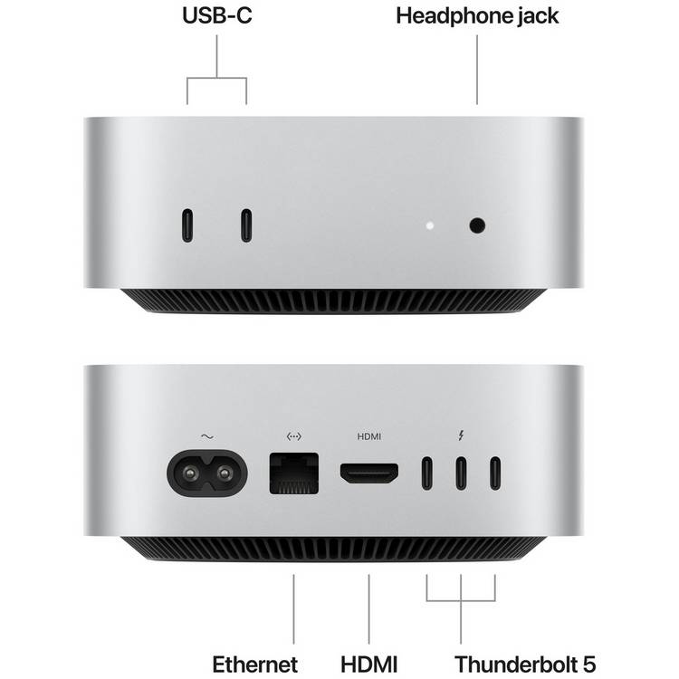 Apple Mac mini M4 Pro 24GB 512GB desktop silver, imported from the UK