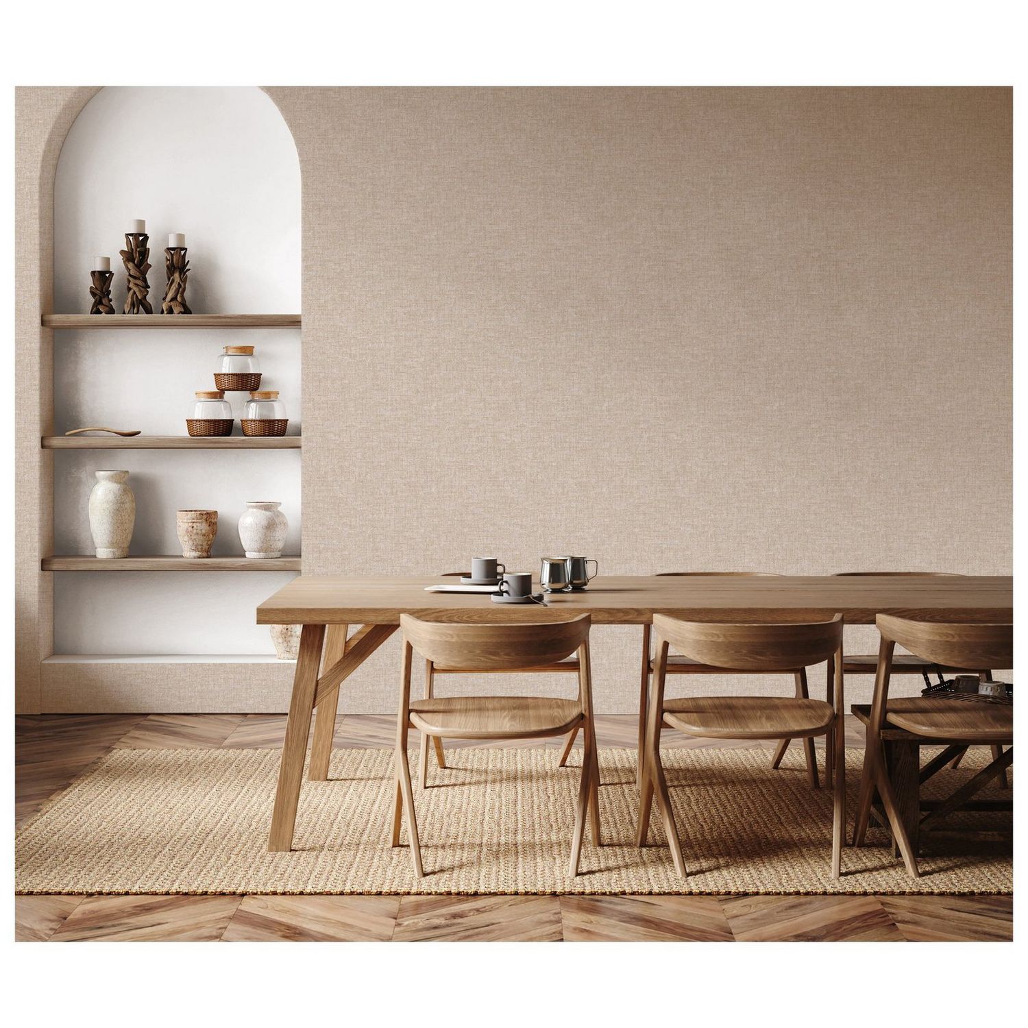 Esselle Home textured weave cream wallpaper 50cm x 10m (British brand)