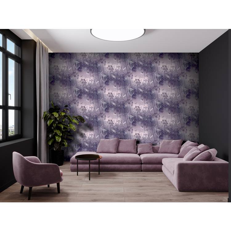 Arthouse Damselfly Purple wallpaper 53cm x 10.05m, UK version