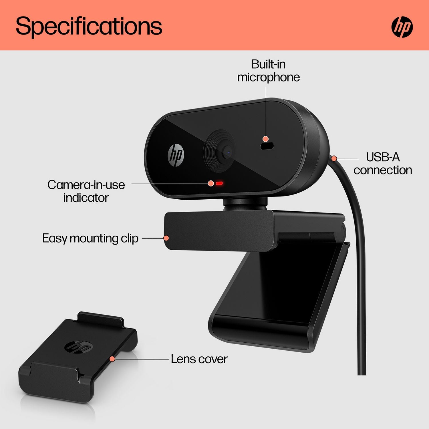 HP 320 FHD webcam - British product