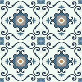 Arthouse blue motif floor tile, UK version