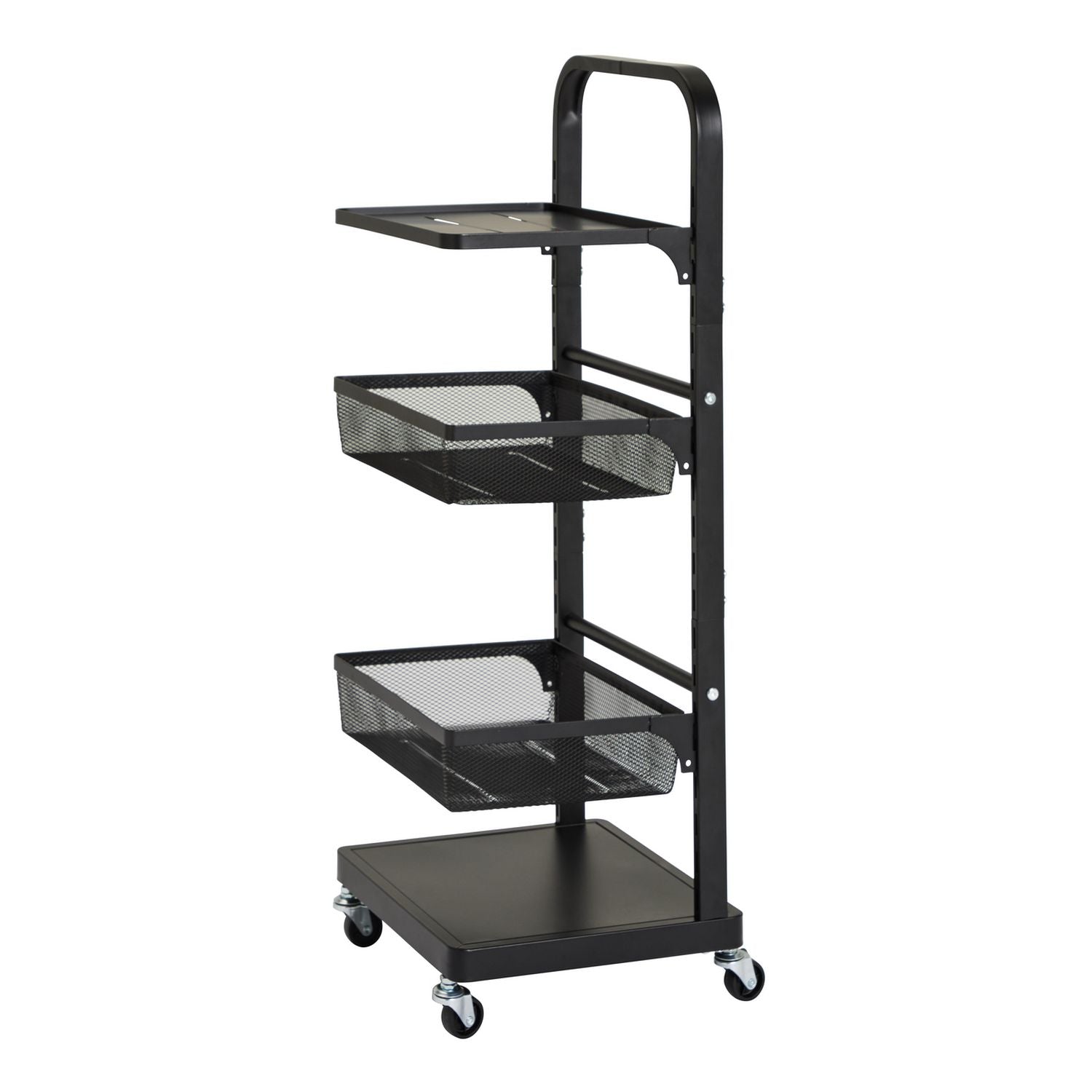 Argos Home adjustable 3 tier kitchen trolley black - British product