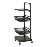 Argos Home adjustable 3 tier kitchen trolley black - British product