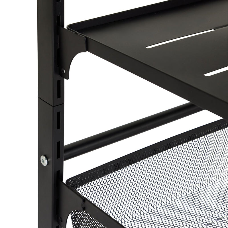Argos Home adjustable 3 tier kitchen trolley black - British product