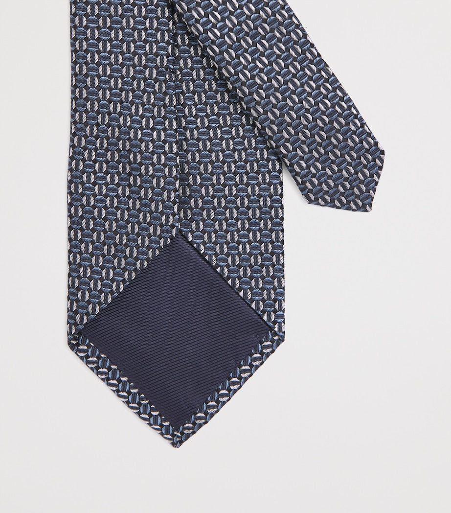 Cravate Pal Zileri en soie jacquard géométrique (marque britannique)