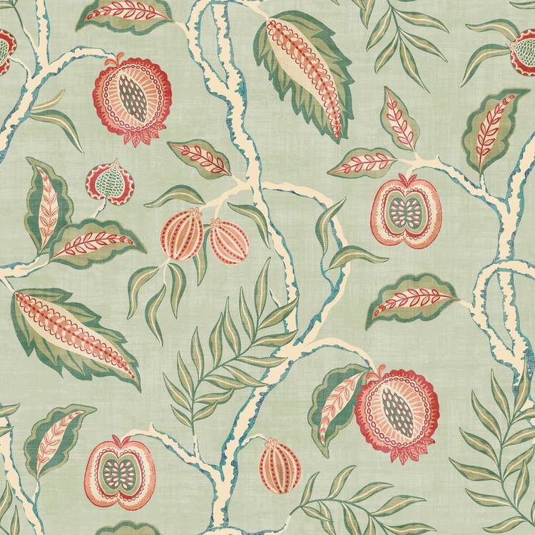 Esselle Home Fruits of Paradise Green wallpaper 50cm x 10m, UK version