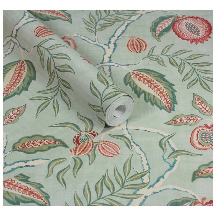Esselle Home Fruits of Paradise Green wallpaper 50cm x 10m, UK version