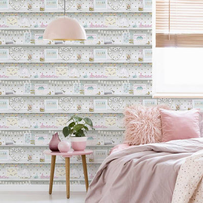 Argos Arthouse Children's Pink Wallpaper - 53cm x 10.05m- Buy online at McGrocer