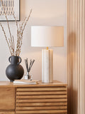 Pacific Gold Venetia marble and brass tall table lamp, imported from the UK