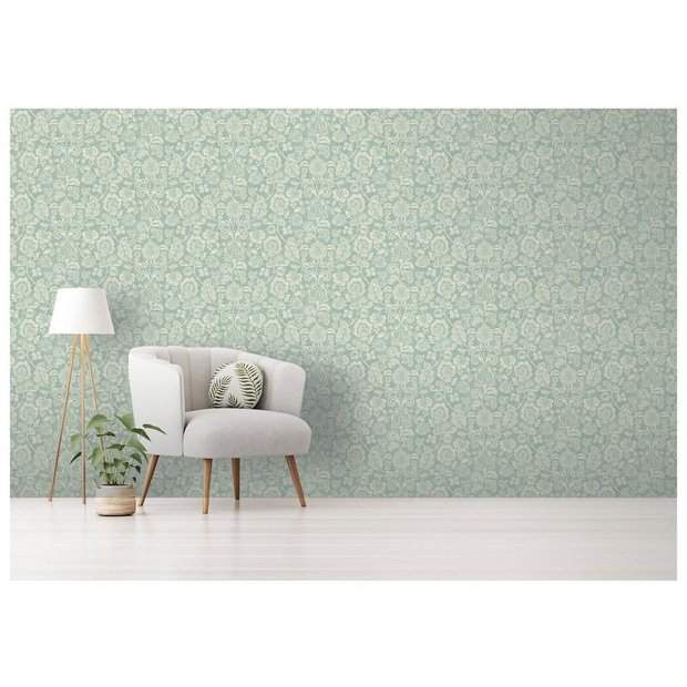 Arthouse Heritage Trail Sage Wallpaper roll, UK version