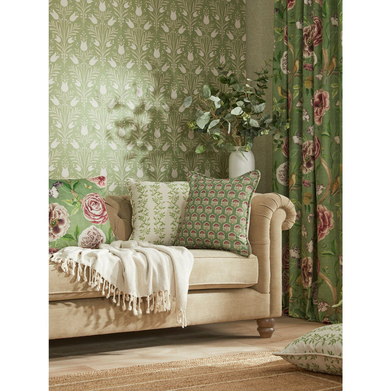 Esselle Home Tulip Green wallpaper 50cm x 10m roll (British brand)