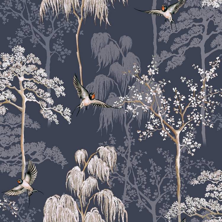 Arthouse Garden Blue Wallpaper roll (British brand)