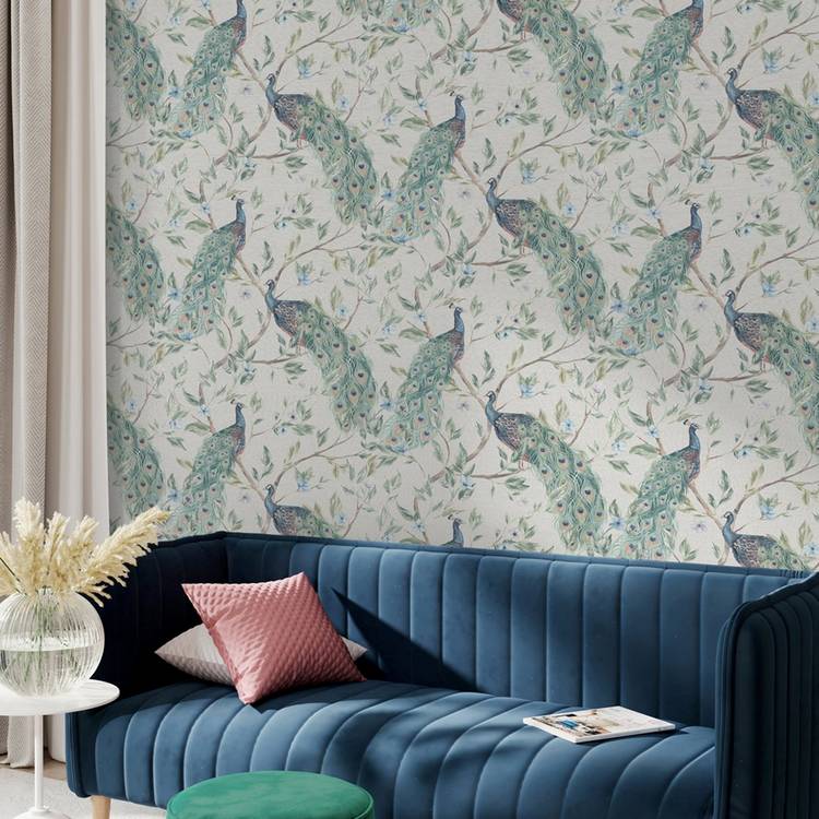 Arthouse Keeka Bird Blue wallpaper 53cm x 10.05m (British brand)