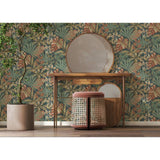 Esselle Home Kirra Leaf Navy wallpaper 50cm x 10m (British brand)
