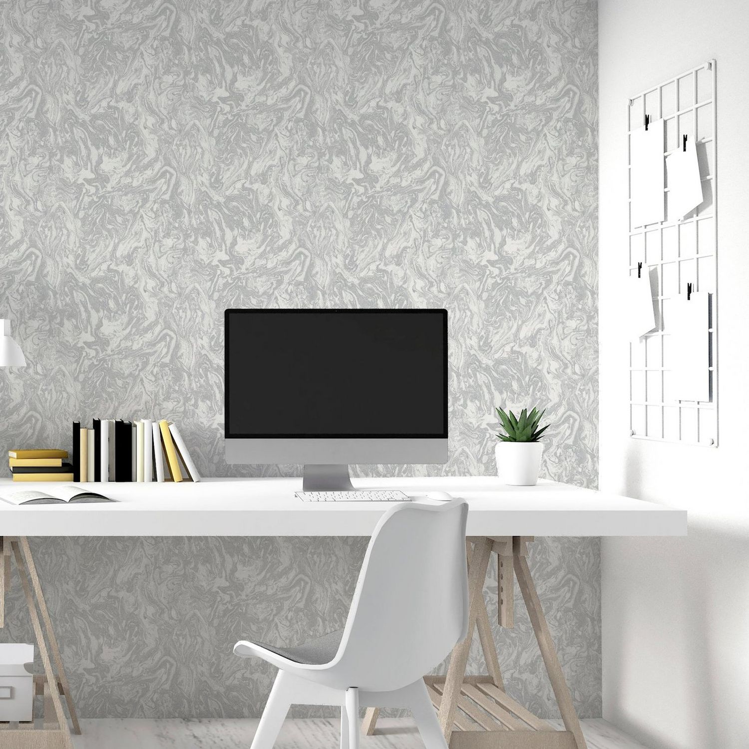 Arthouse Liquid Marble Grey wallpaper roll 10.05m, UK version